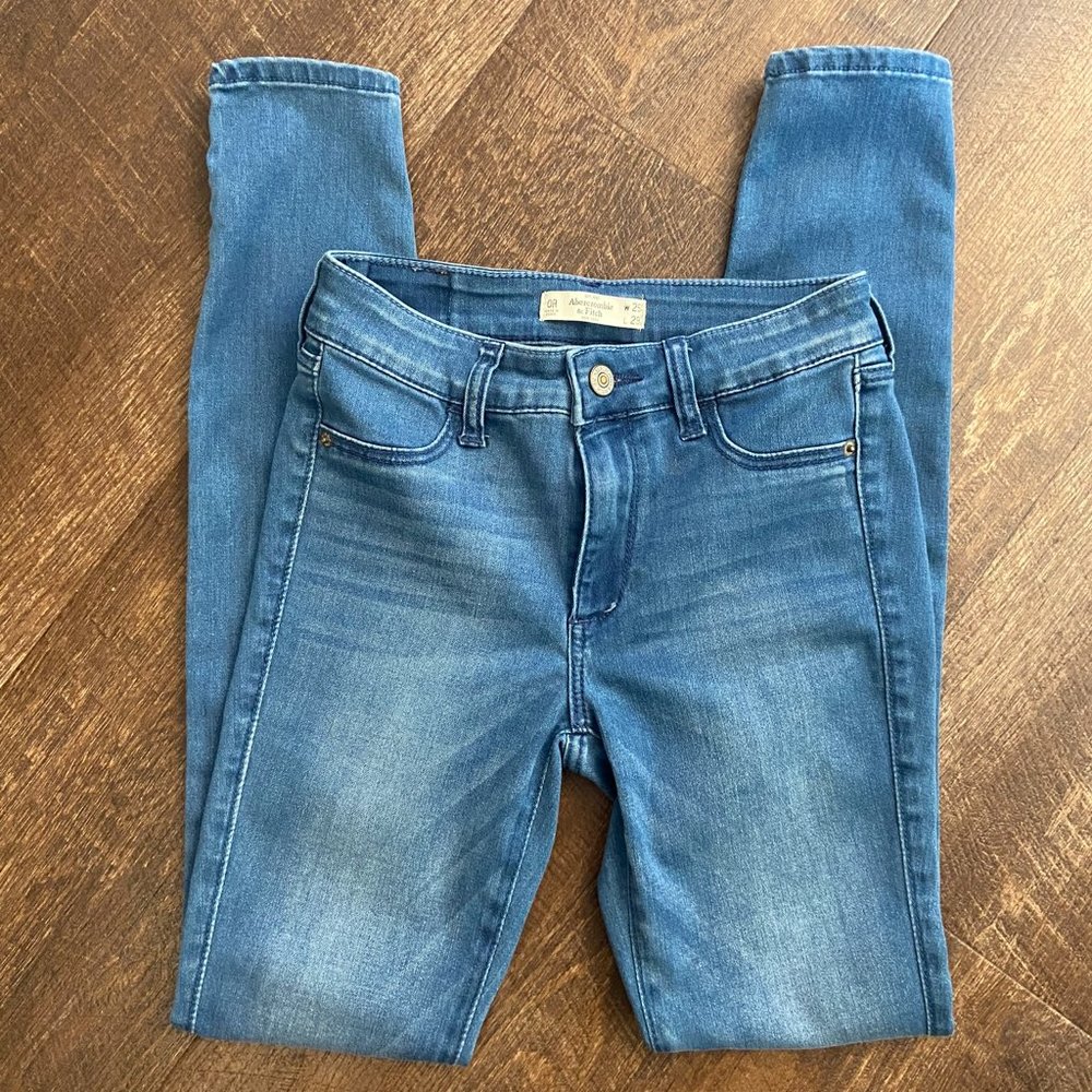 Abercrombie + Fitch Mid-Rise Skinny Jeans -25x29 - Picture 4 of 8